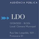 CONVITE para audiência pública referente a Lei de Diretrizes Orçamentárias - LDO 2022